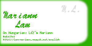 mariann lam business card